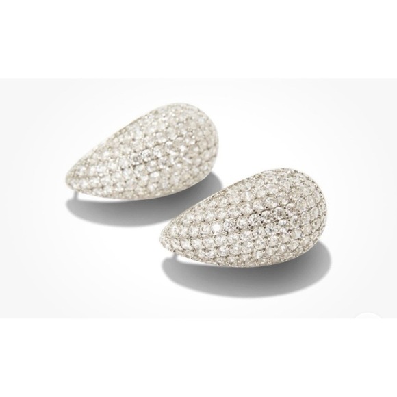 Jewels by Sunaina Pave Teardrop Stud Earrings New in Box-FabFitFun SRP $60 - Picture 5 of 5